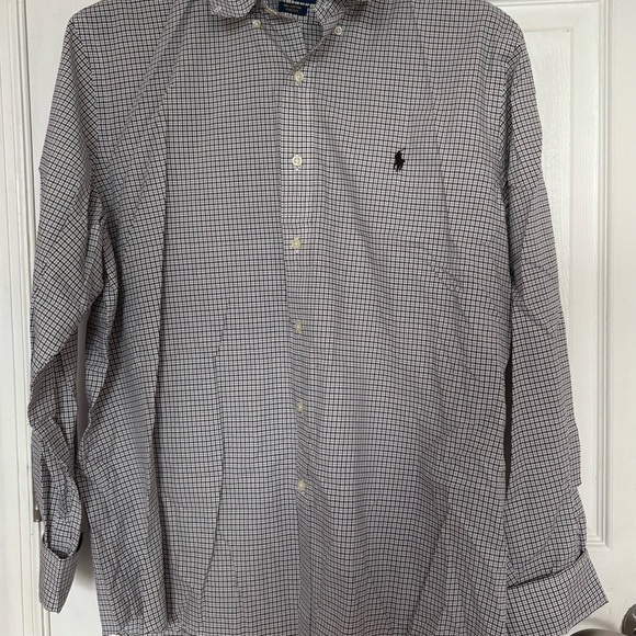 Ralph Lauren Black and White Checkered Button Down Shirt - Picture 1 of 4